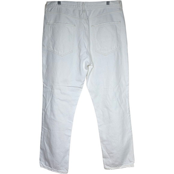 AGOLDE Riley High Rise‎ Straight Crop Veil White Size 32 - Picture 4 of 13